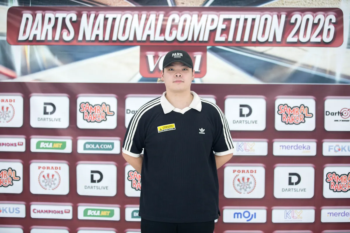 Wilson hoong, peringkat 3 Steel Tip Ranking DNC 2026 Divisi 1