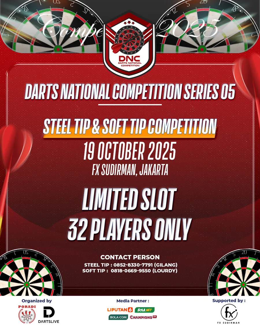 Poster Darts National Competition Series 05, 19 Oktober 2025 di FX Sudirman, Jakarta